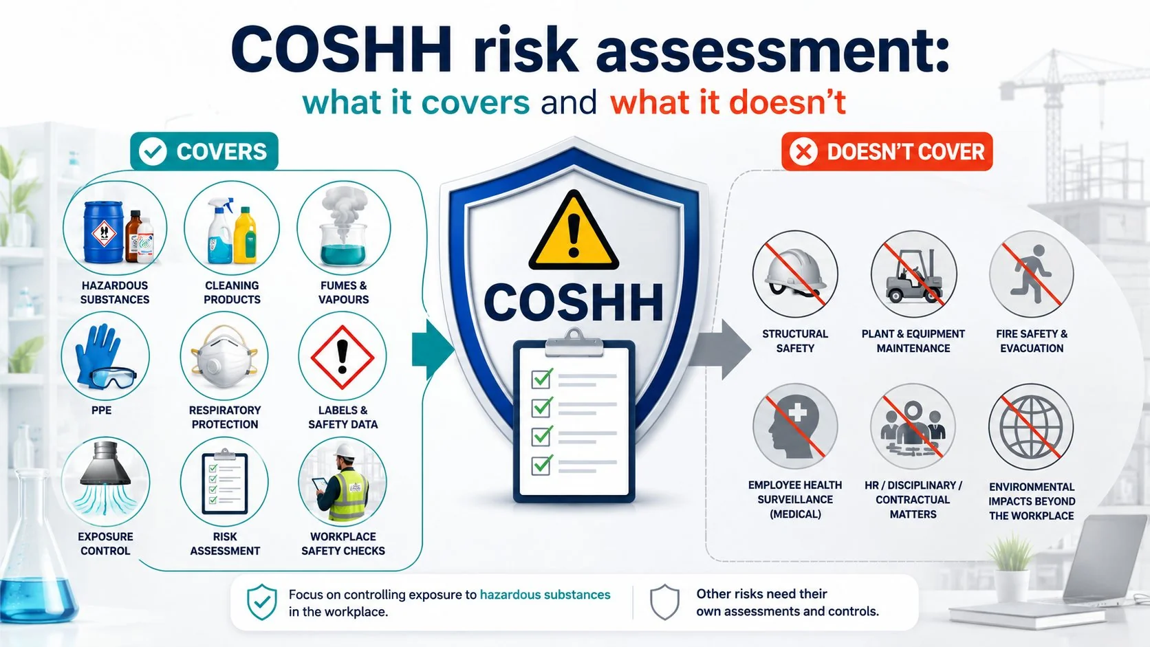 COSHH risk assessment: what it covers and what it doesn't